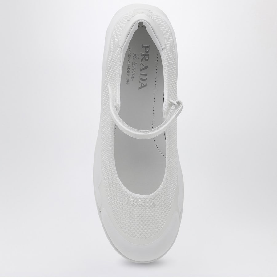 Prada Ballerina bianca in mesh, view 3