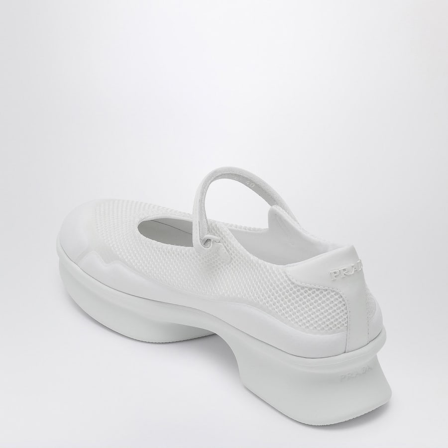 Prada Ballerina bianca in mesh, view 4