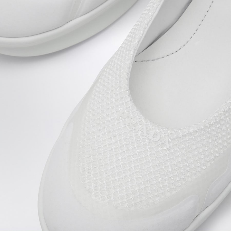 Prada Ballerina bianca in mesh, view 5