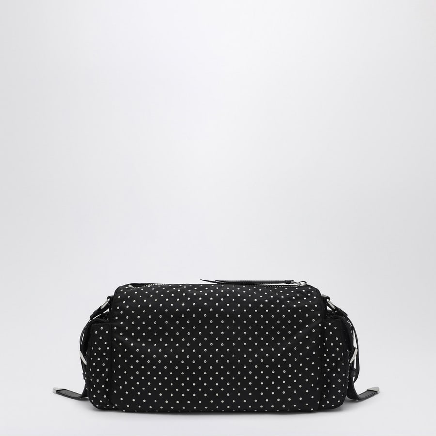 Prada Sacca in Re-Nylon nera con borchie, view 4