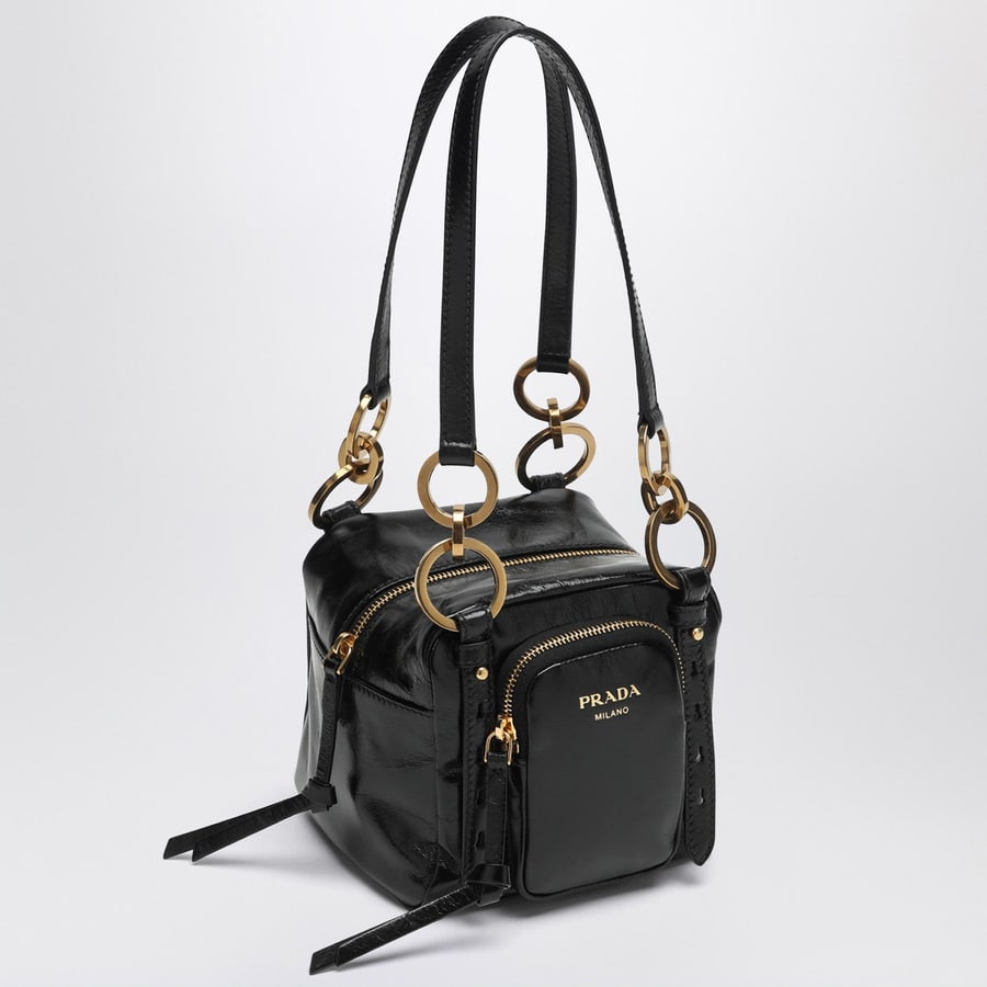 Prada Bauletto mini Dangle nero, view 3