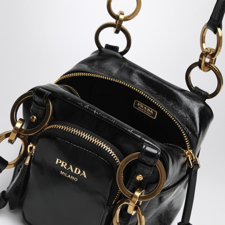 Prada Bauletto mini Dangle nero, view 5