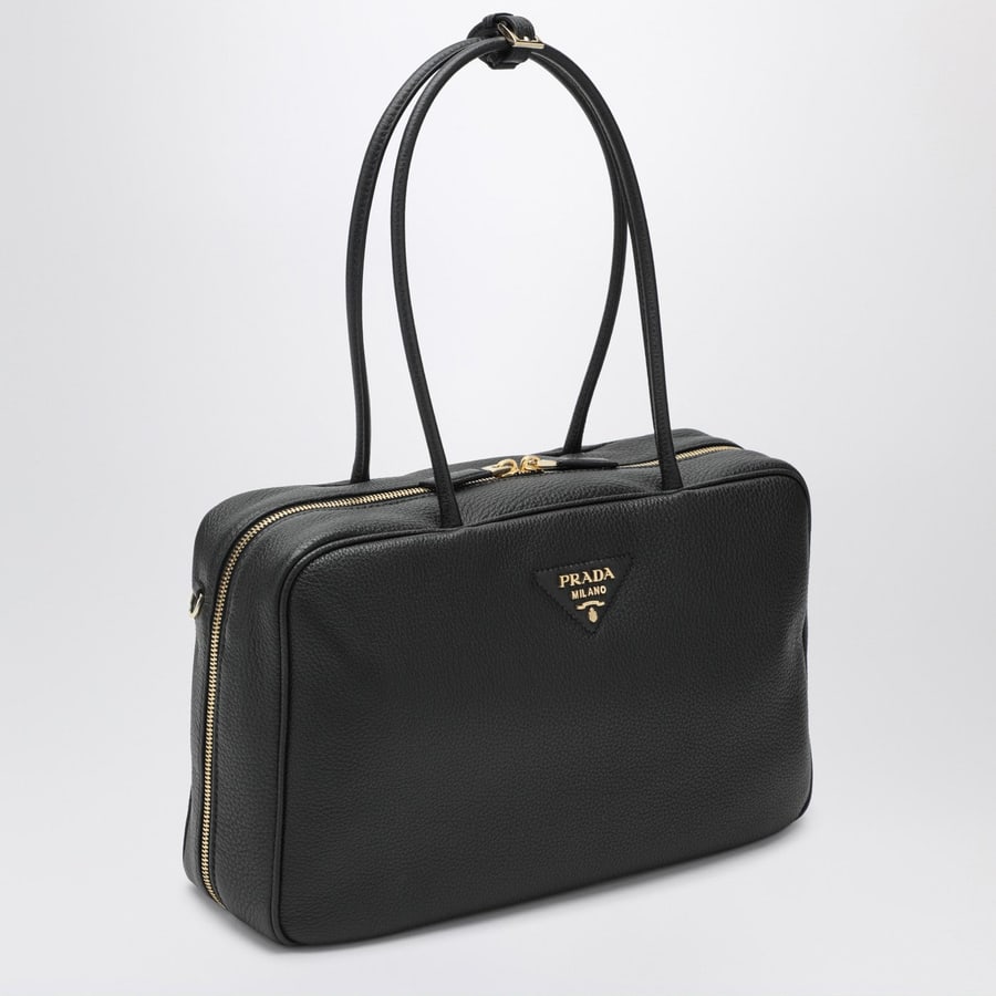 Prada Bauletto large in pelle nero, view 3