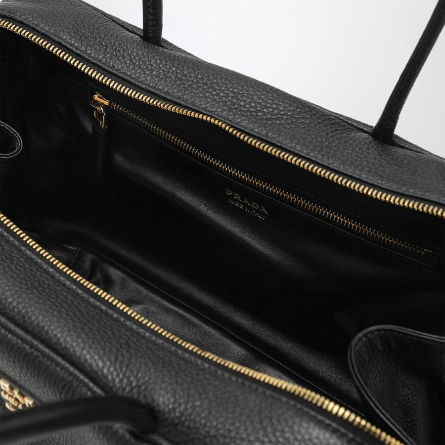 Prada Bauletto large in pelle nero, view 5