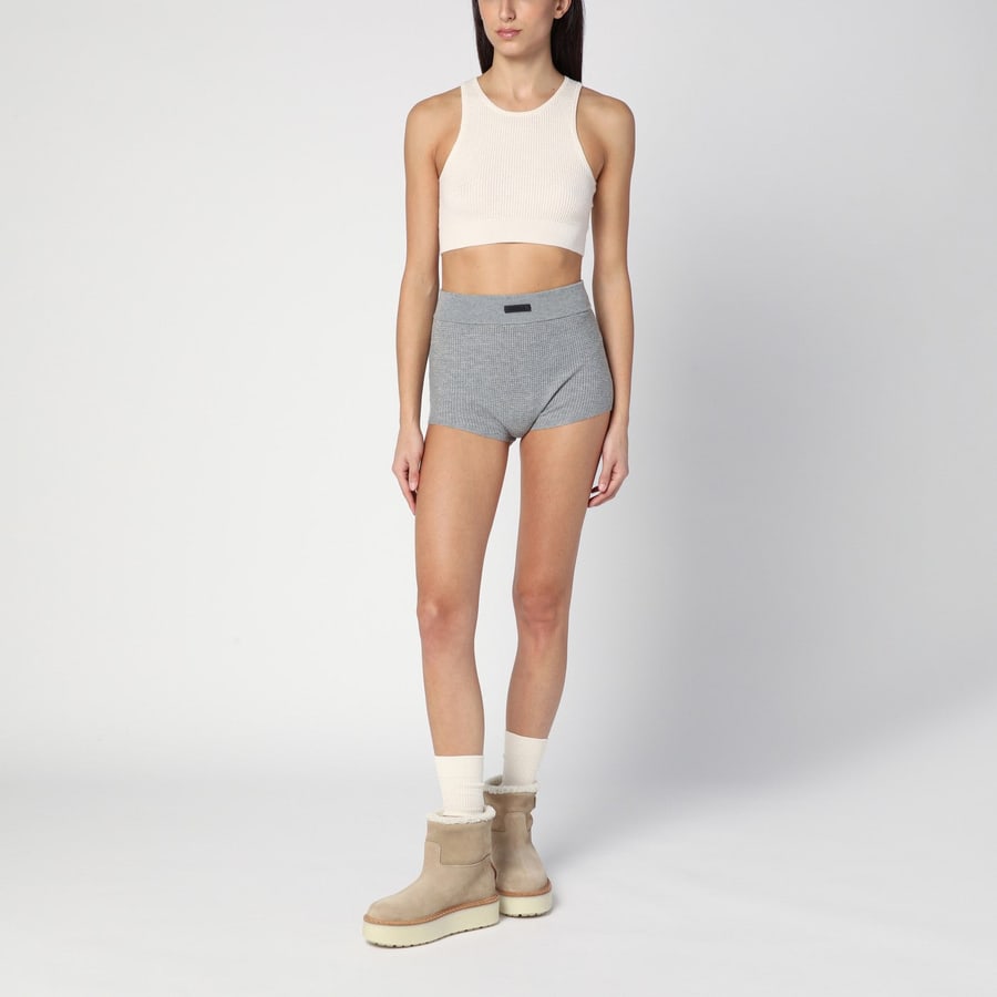 Fear of God Essentials Shorts grigio in nido d'ape, view 2