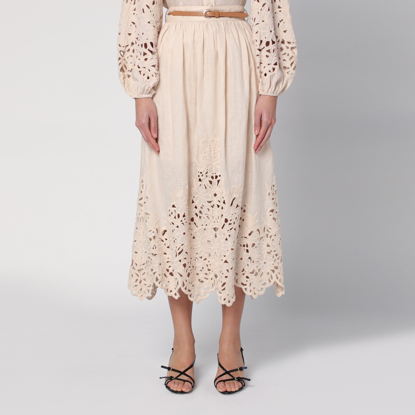 Zimmermann Gonna midi Wylie color crema