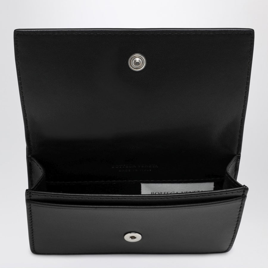 Bottega Veneta Portafoglio continental piccolo nero in Intrecciato, view 2