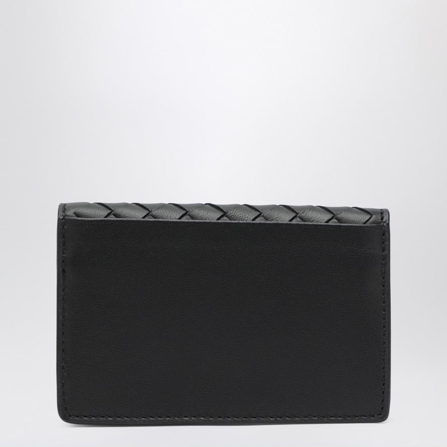 Bottega Veneta Portafoglio continental piccolo nero in Intrecciato, view 3