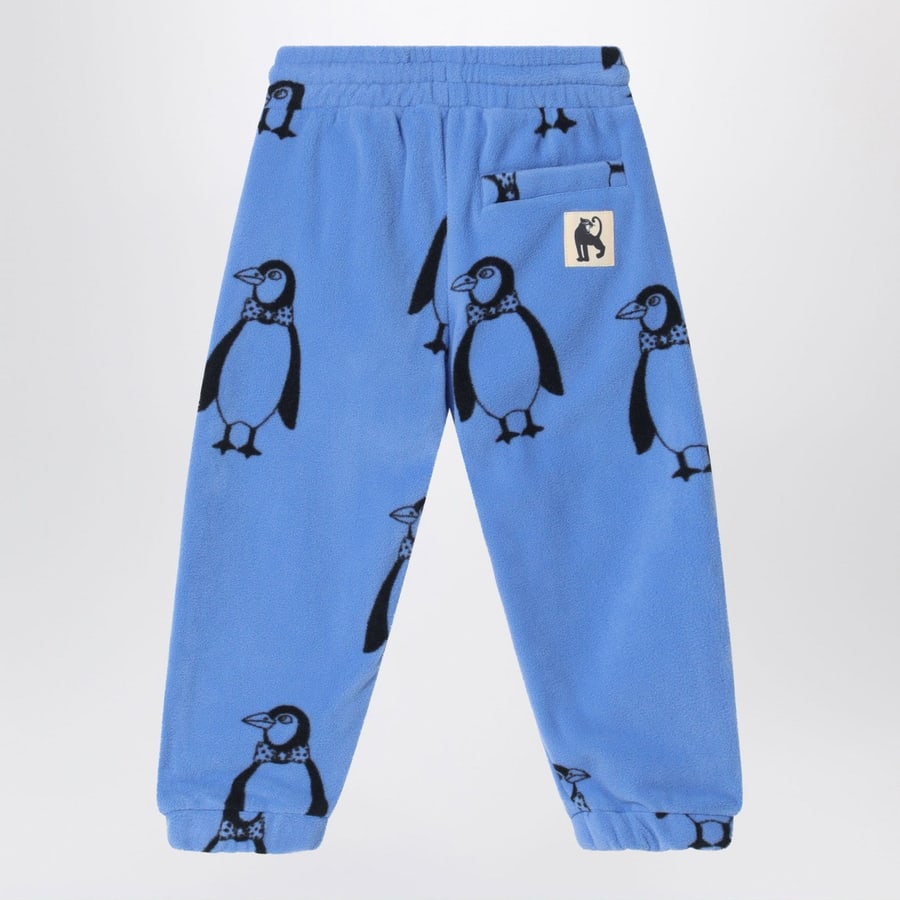 MINI RODINI Pantalone jogging blu con pinguini, view 2