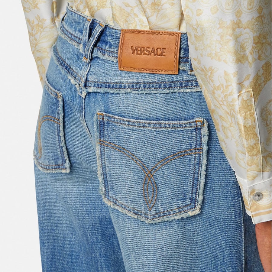 Versace Jeans boyfriend medium blu, view 4