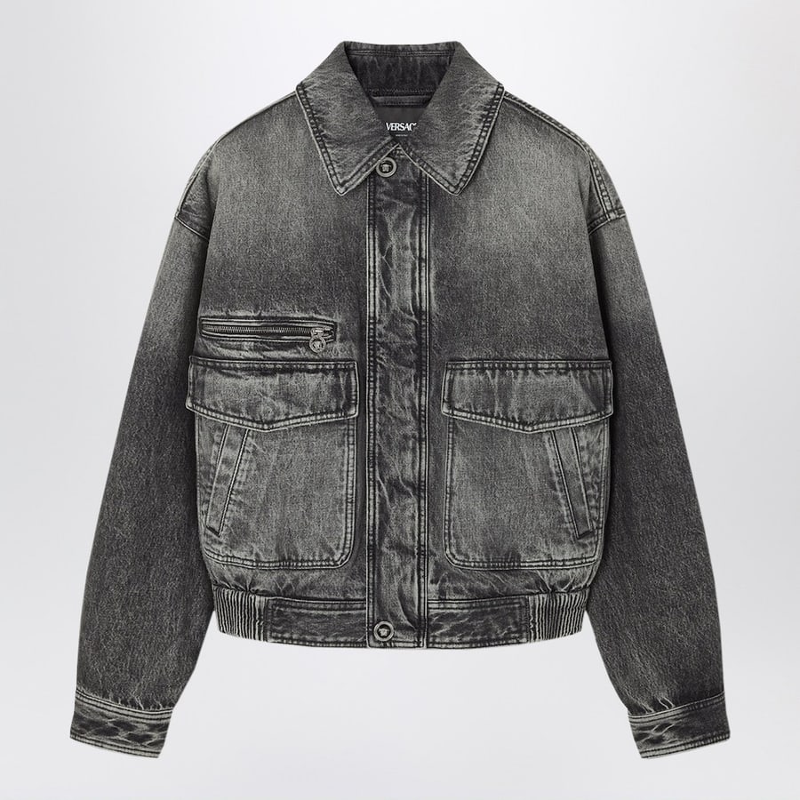 Versace Blouson in denim grigio