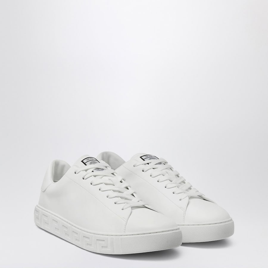 Versace Sneakers Greca bianca in nylon, view 2