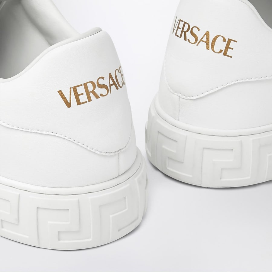 Versace Sneakers Greca bianca in nylon, view 5