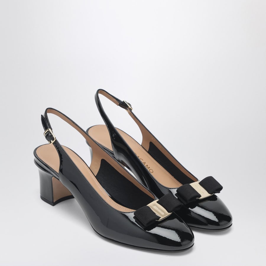 Ferragamo Slingback fiocco Vara nera, view 2