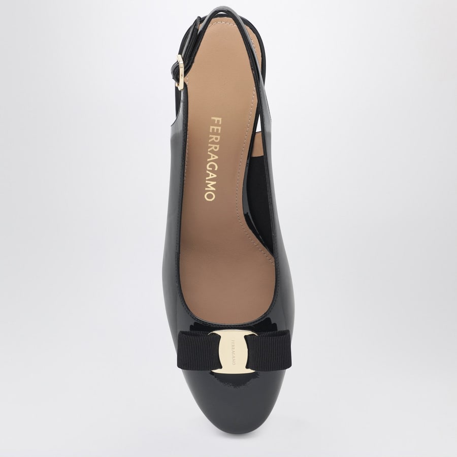Ferragamo Slingback fiocco Vara nera, view 3