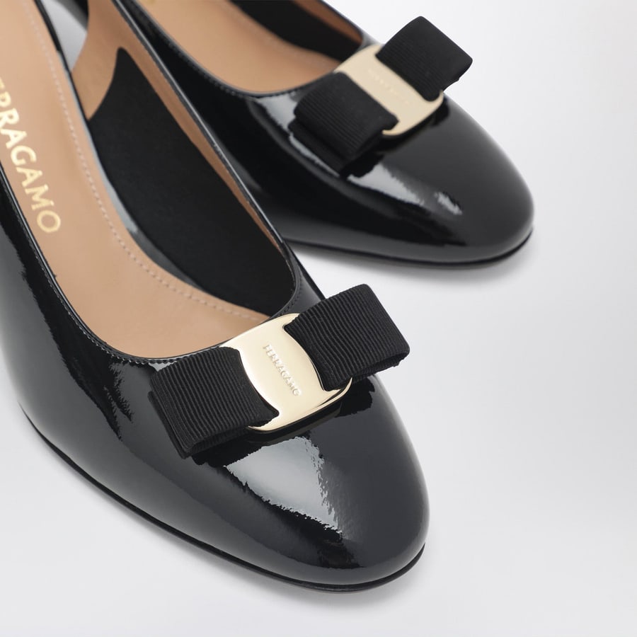 Ferragamo Slingback fiocco Vara nera, view 5