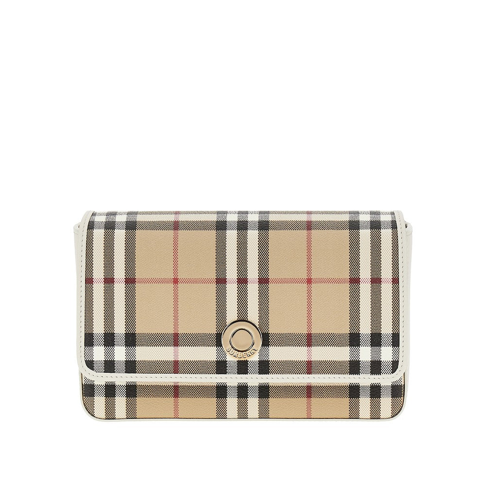 Burberry Borsa 'Hampshire' in tela spalmata Check