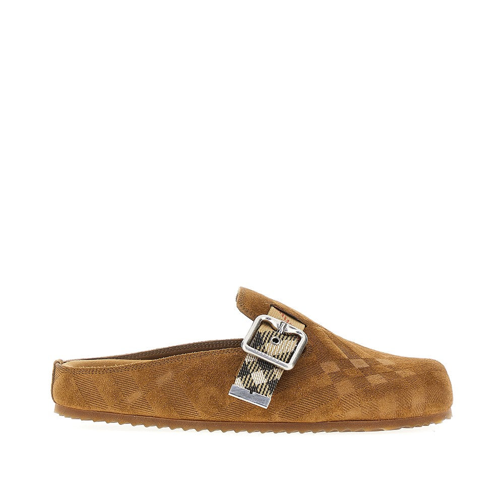 Burberry Sabot 'Urchin' in pelle scamosciata Check