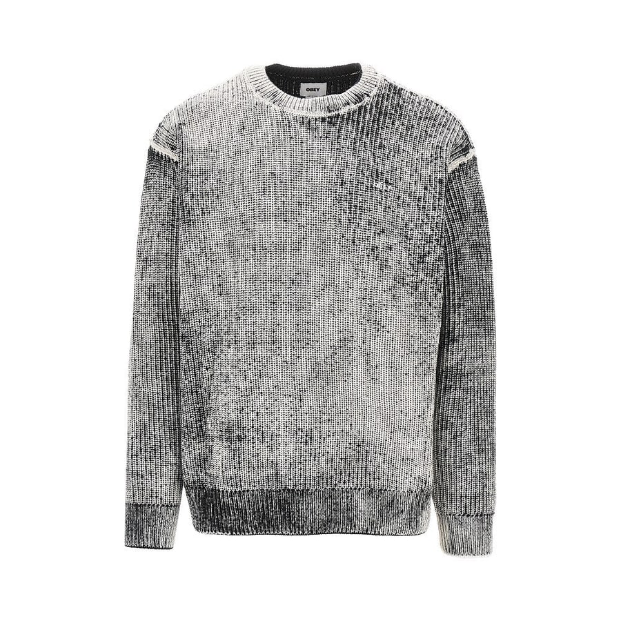 OBEY Pullover in misto cotone effetto spray