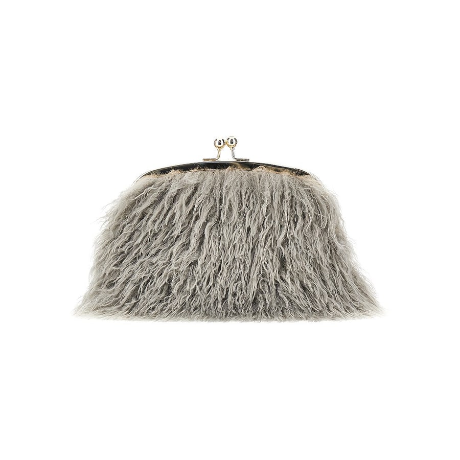 DOUDOU Clutch in finta pelliccia, view 2