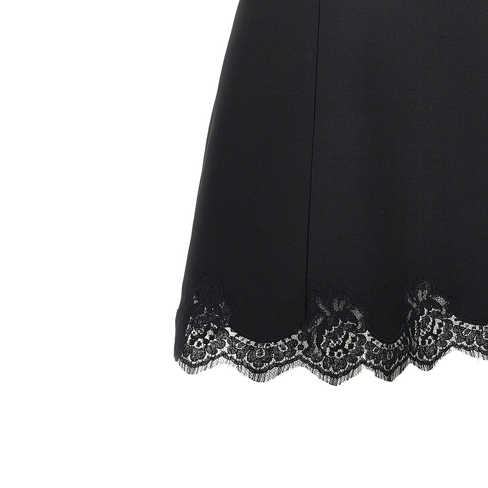 VALENTINO Mini abito in Crepe Couture con pizzo, view 2
