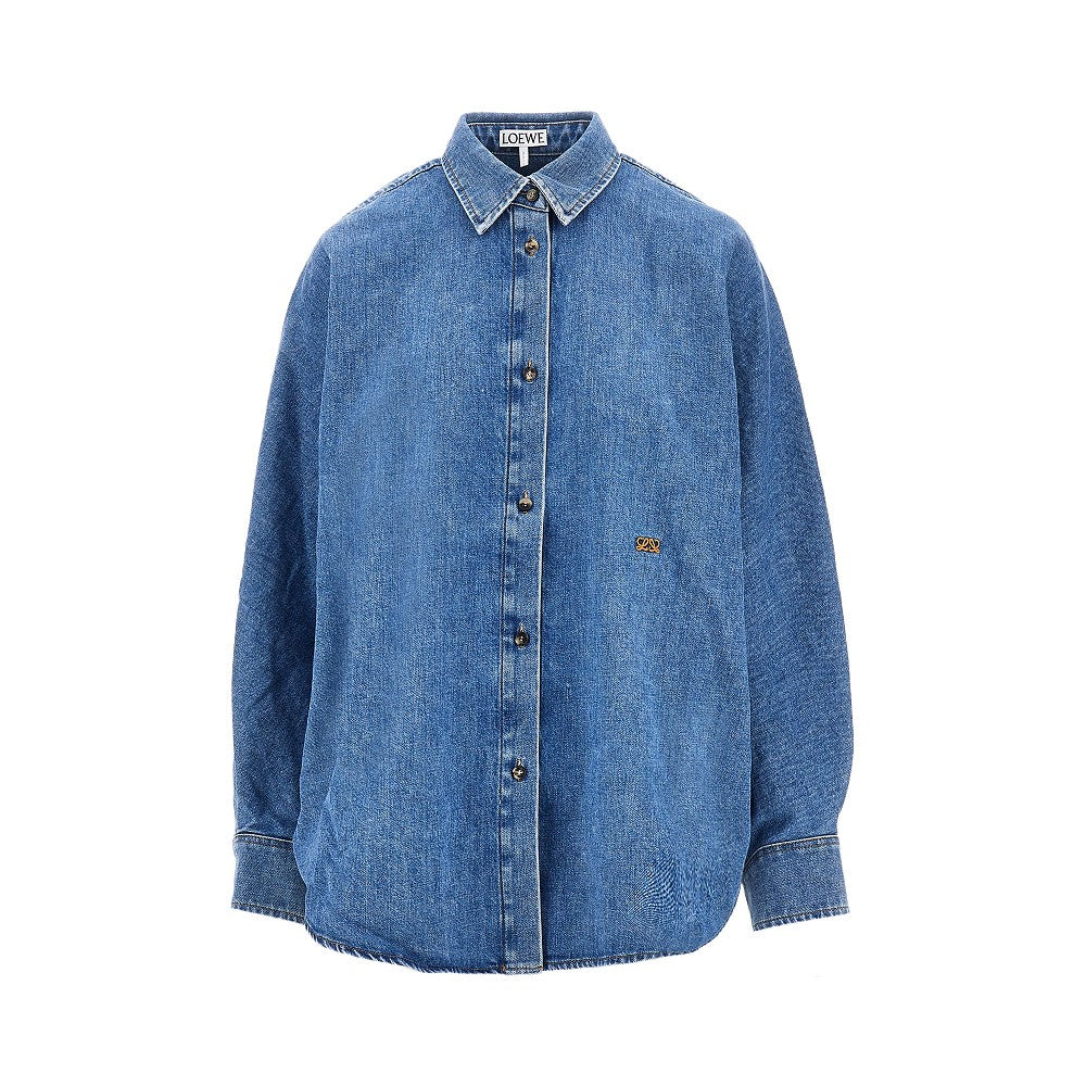 Loewe Camicia in denim con maniche a pipistrello