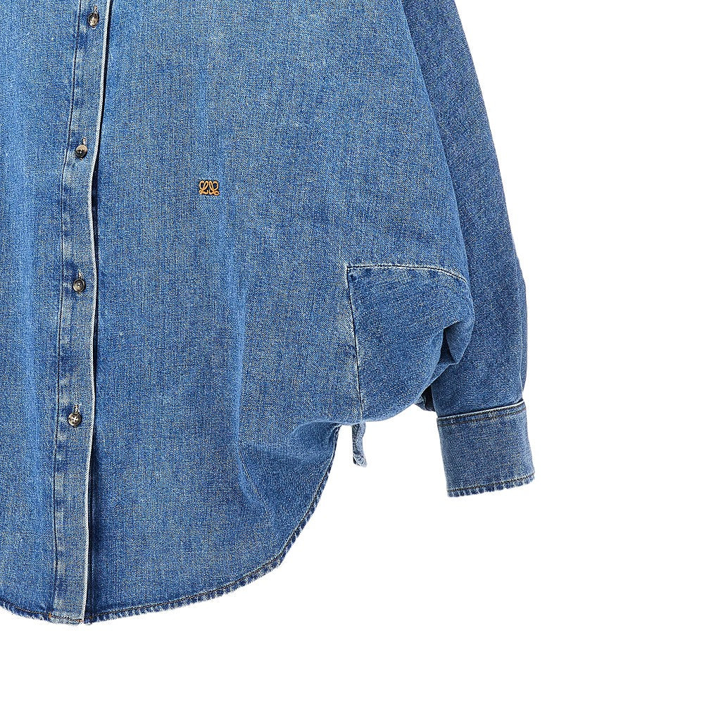Loewe Camicia in denim con maniche a pipistrello, view 2