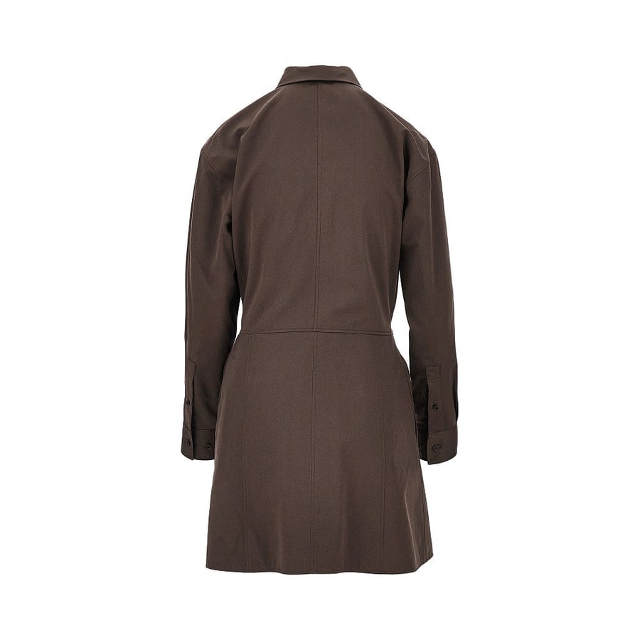 Loewe Mini abito chemisier in cotone e seta, view 3