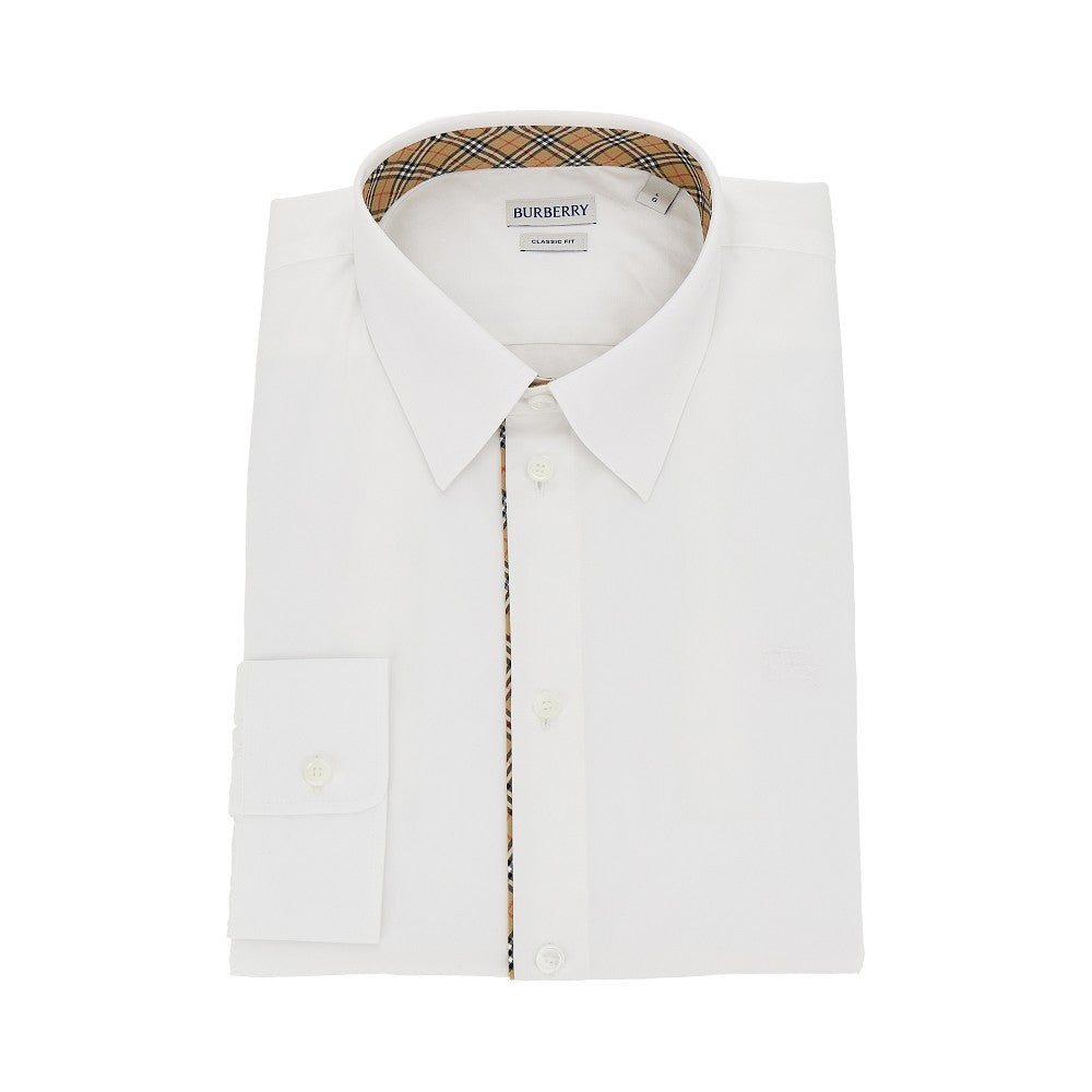 Burberry Camicia in popeline con profili Check