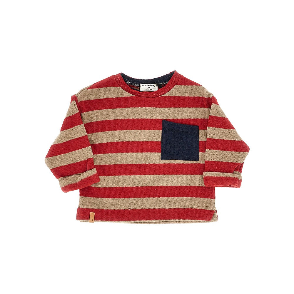 1 + IN THE FAMILY Maglia in misto cotone a righe