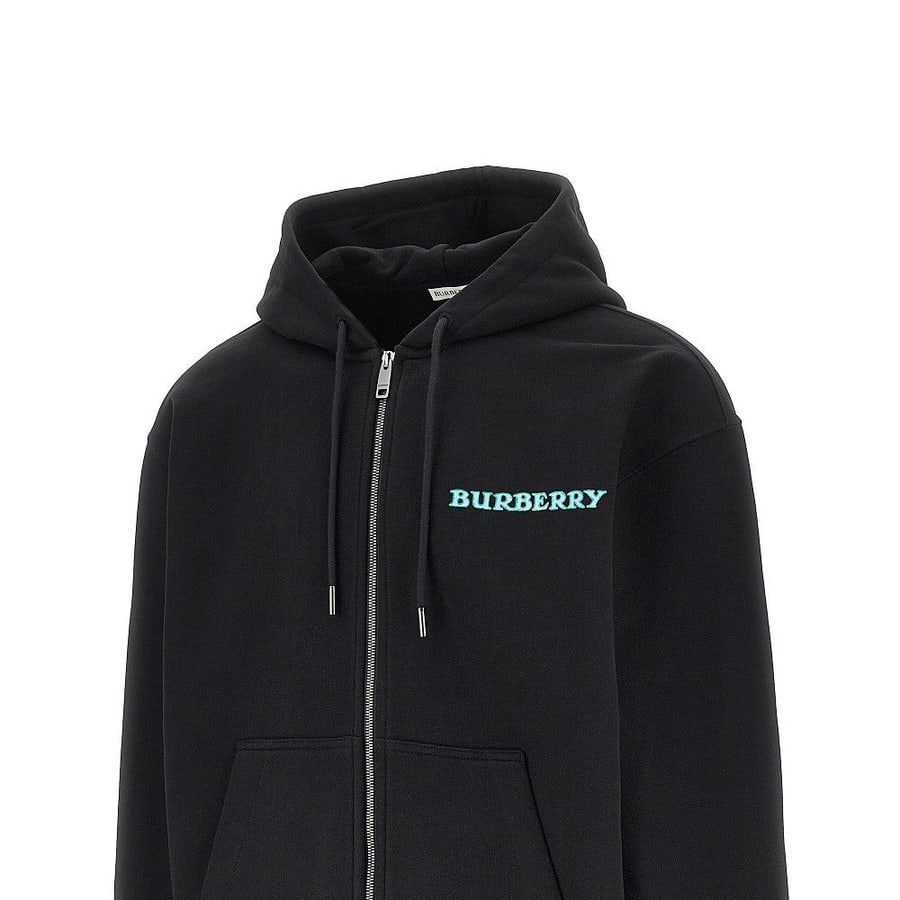 Burberry Felpa full-zip con stampa logo Heritage, view 2