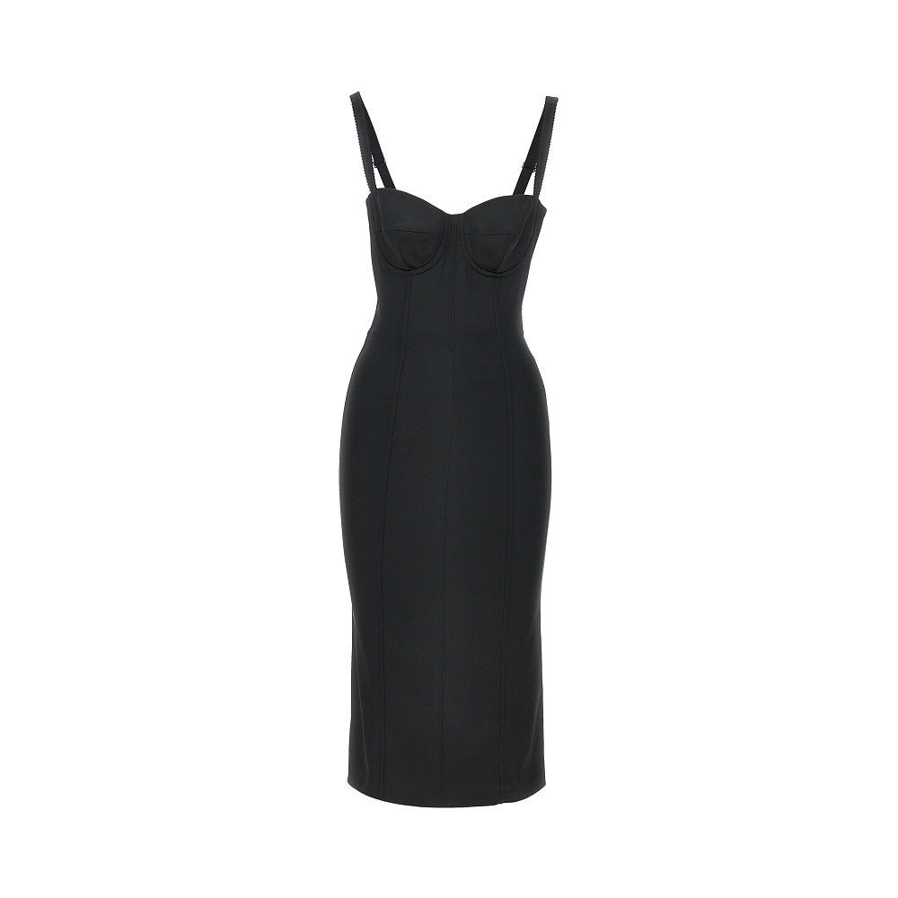 Dolce & Gabbana Abito midi in raso stretch