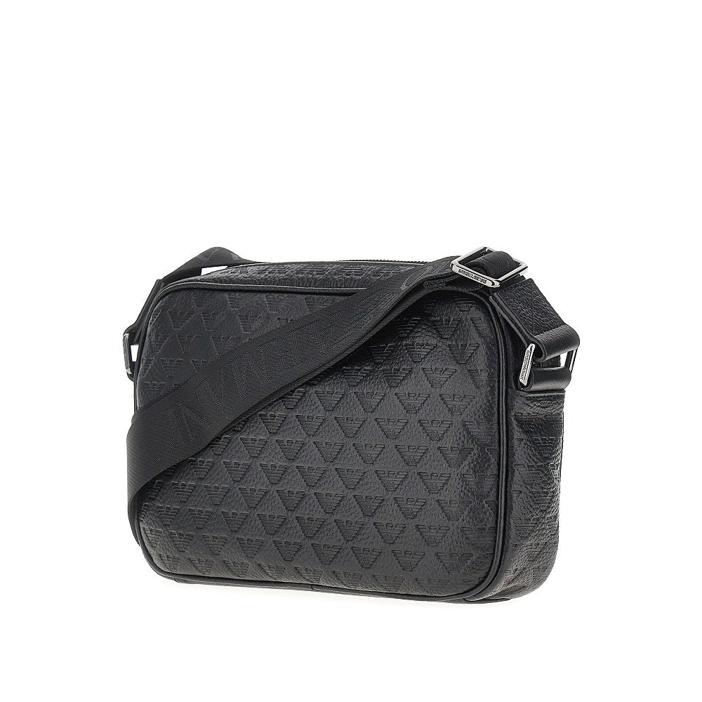 Emporio Armani Borsa a tracolla in pelle con motivo Eagle, view 2