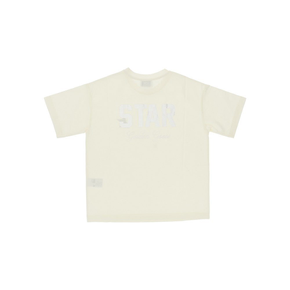 Golden Goose T-shirt oversize con stampa logo, view 2