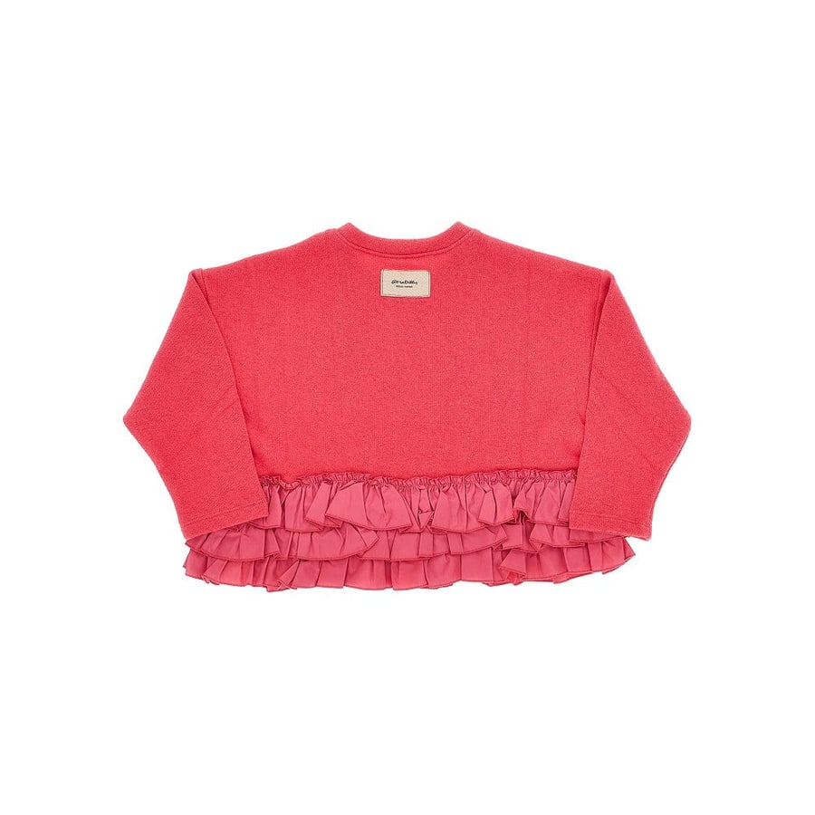 MADILLY Pullover in misto cotone con ruches, view 2