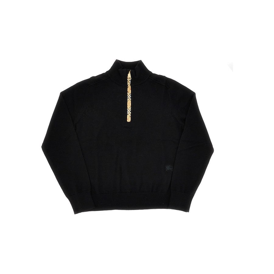 Burberry Pullover in lana con mezza zip