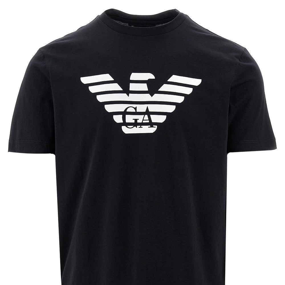 Emporio Armani T-shirt in cotone Pima con stampa Eagle, view 2