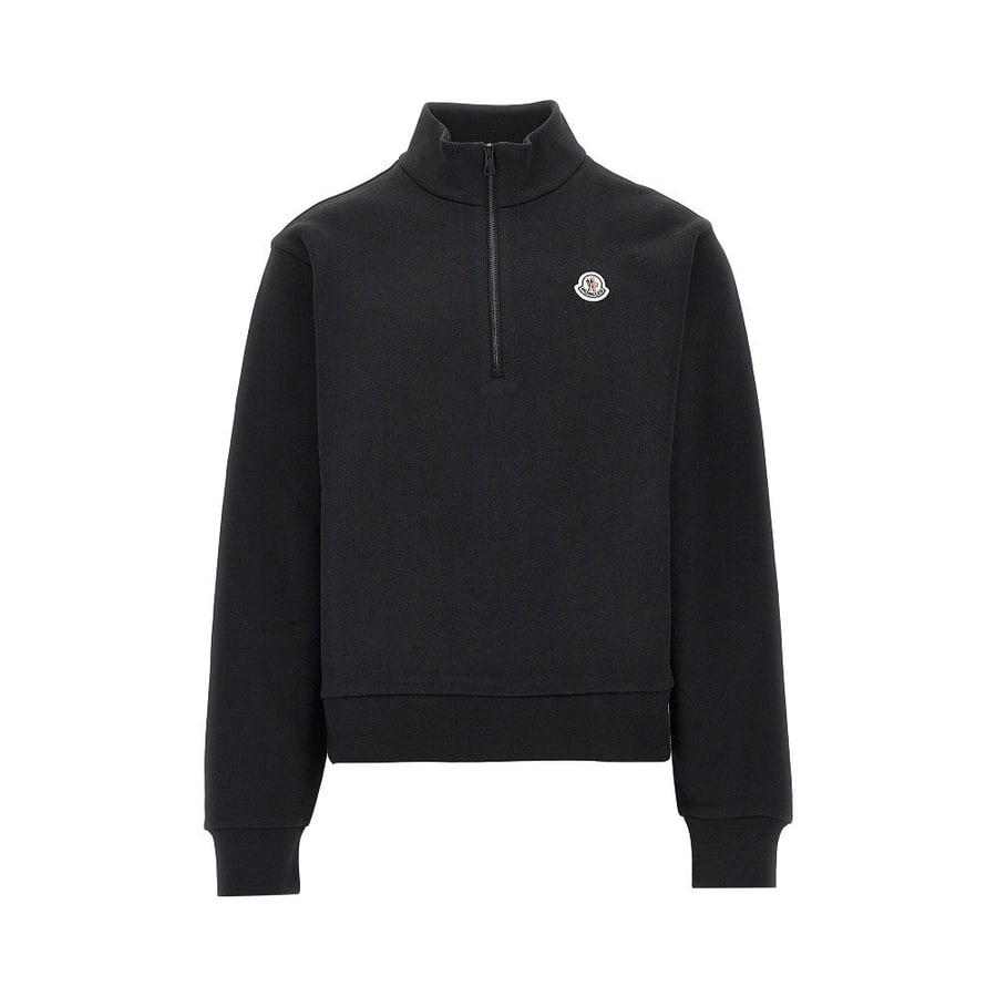 Moncler Felpa in cotone con patch logo
