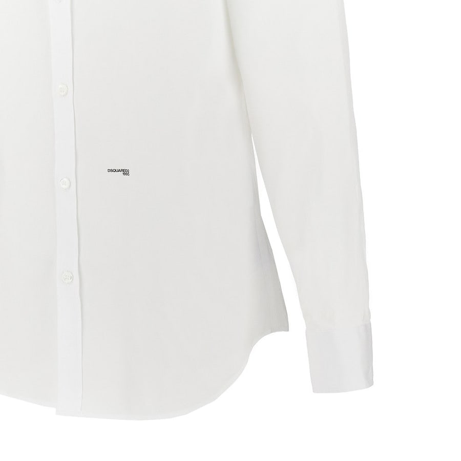 Dsquared2 Camicia in popeline di cotone stretch, view 2