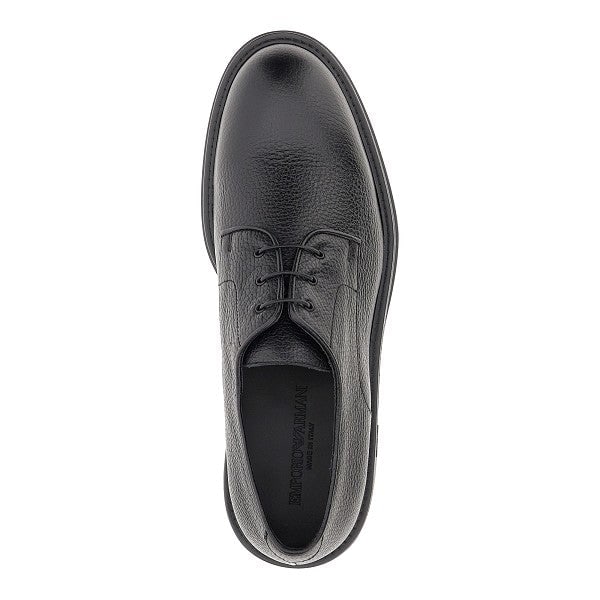Emporio Armani Stringate in pelle martellata, view 4
