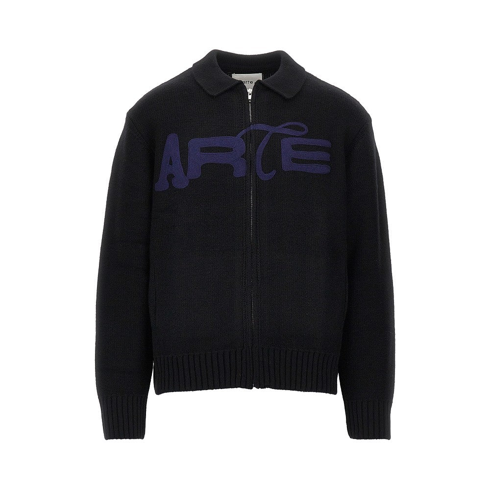 ARTE Cardigan in maglia con ricamo logo