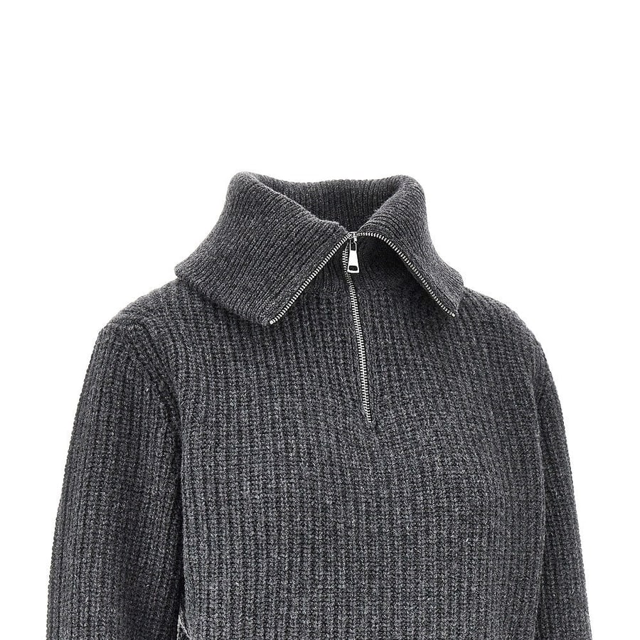 Weekend Max Mara Pullover in lana con zip, view 2