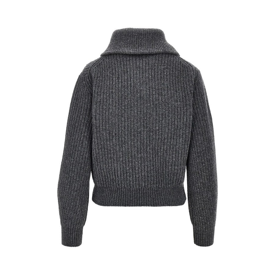 Weekend Max Mara Pullover in lana con zip, view 3