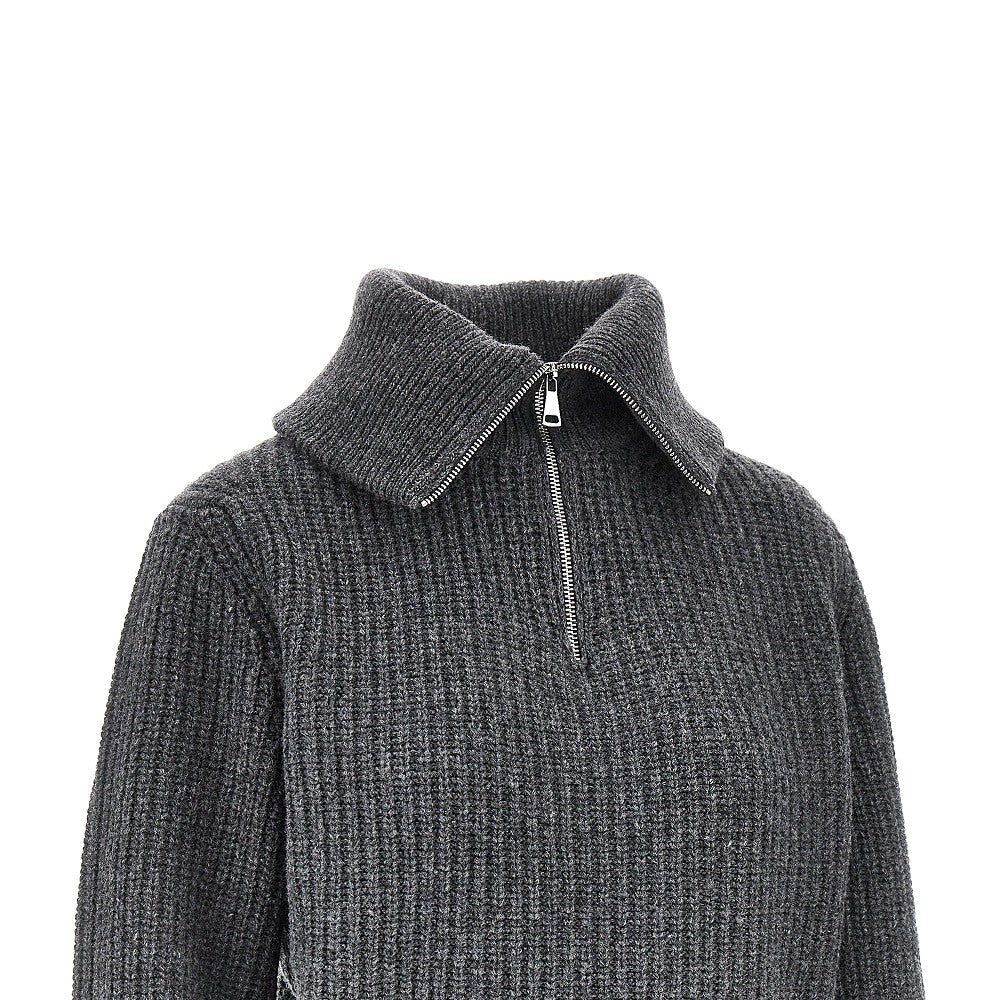 Weekend Max Mara Pullover in lana con zip, view 2