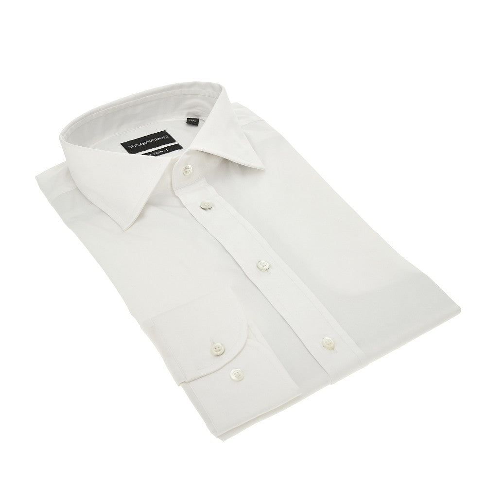 Emporio Armani Camicia Modern Fit in popeline stretch, view 2