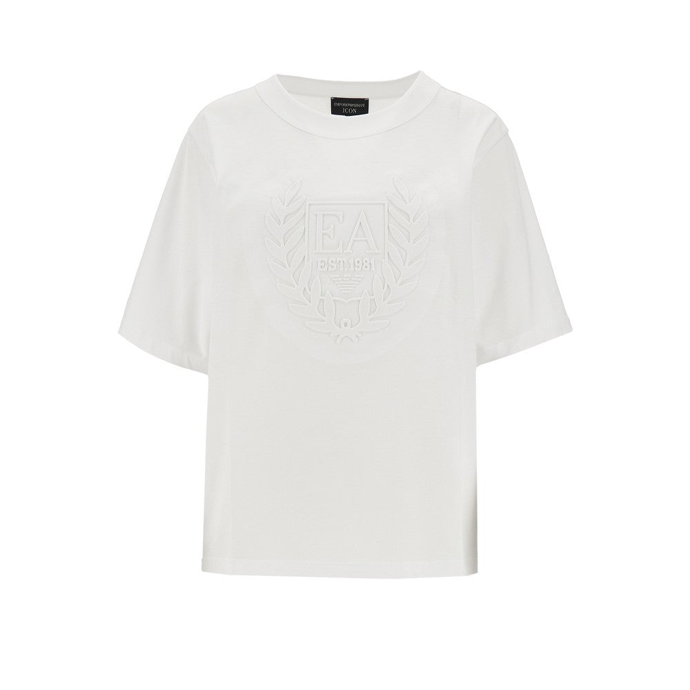 Emporio Armani T-shirt con stemma in rilievo