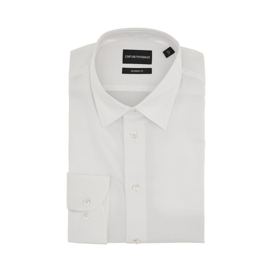 Emporio Armani Camicia Modern Fit in cotone jacquard