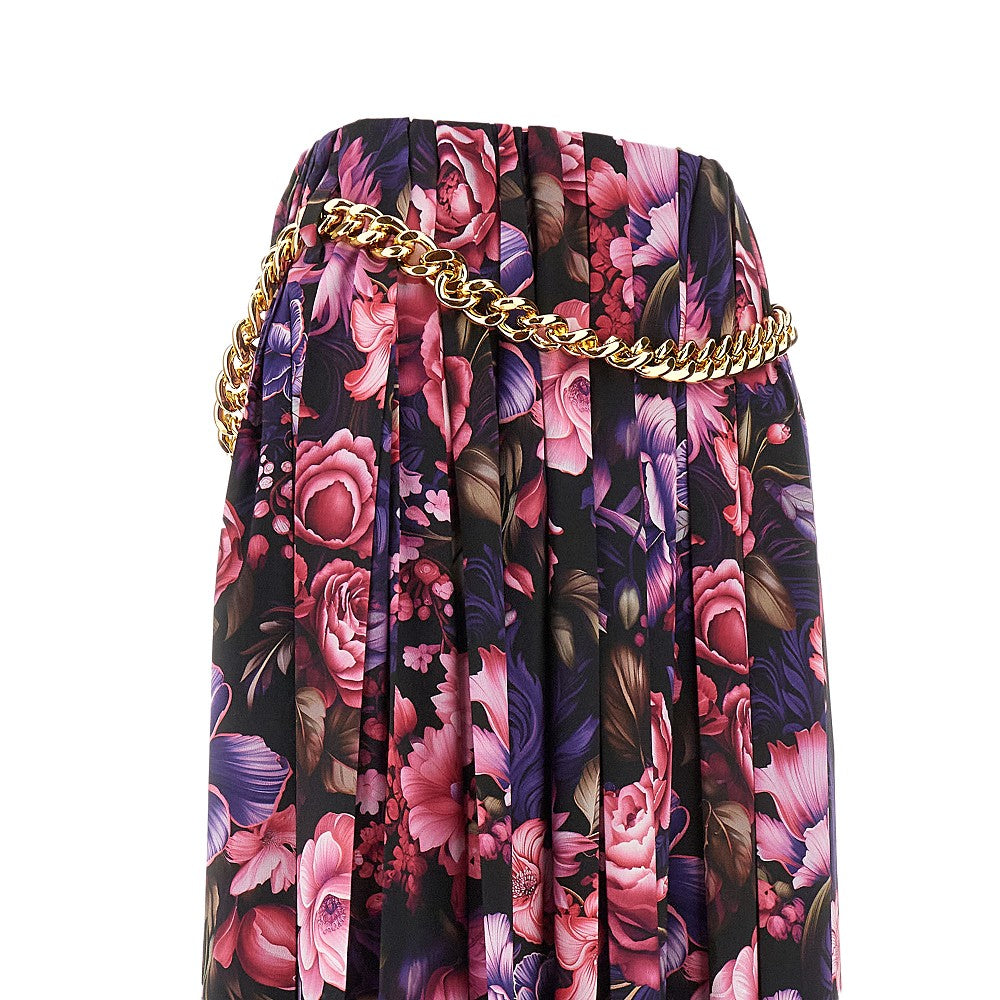 Balenciaga Gonna lunga in satin 'AI Purple Bouquet', view 2
