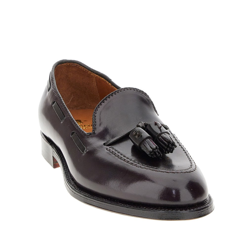 ALDEN Mocassini in pelle spazzolata con nappine, view 2