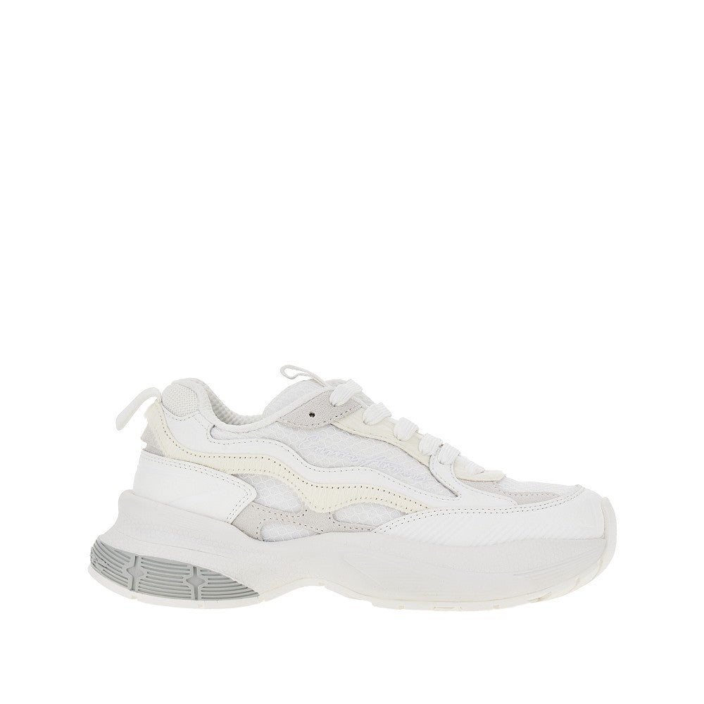 Emporio Armani Sneakers in mesh con dettagli in pelle